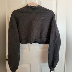 Gymshark Charcoal Cropped Turtleneck Sweater